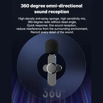 C tipa Lavalier Mikrofons 2.4 Hz Bezvadu Studija Vokālā Ieraksts Mini Atloks Klipu Mikrofons Viedtālrunis Konferences