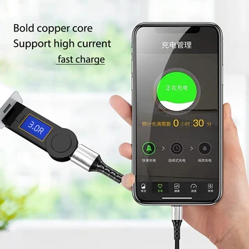 C tipa Lādētāja Kabeli Austi Ātrās Uzlādes Vadu 3A Micro USB 1M iOS Tālrunis Enerģijas Datu Uzlādes Kabelis priekš iPhone, Huawei Xiaomi