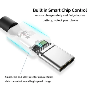 C tipa Vads 1m, 2m Garš USB Ātrās Uzlādes Vadu USB C Kabeli Huawei P20 Lite 2019 P30 Nova 5 Pro 5i P Smart Z Palīgs 20 Lādētāju