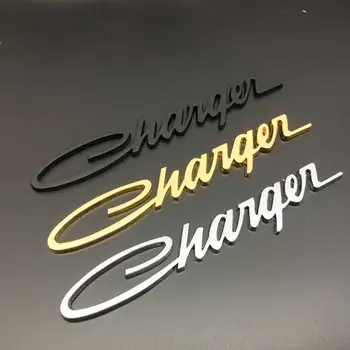 Car Styling, 3D metāla Lādētāju Vēstuli, Logotips, Automašīnas Spārnos pusē Emblēmas Nozīmīti Decal Uzlīmes par Dodge Charger GT SRT8 RC Hellcat Kalibra