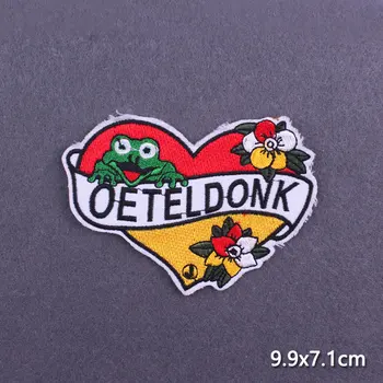 Cartton Varde Dzelzs Par Ielāpus Apģērbu Oeteldonk Emblēmu Varde Karnevāls par Nīderlande Izšūtās Emblēmas Plāksteri Programmas