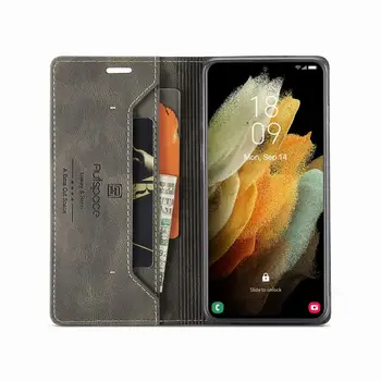 Case For Samsung Galaxy S21 S21+ Plus Gadījumā Vintage Ādas Maks, Vāks Samsung S21 Ultra S 21 Luksusa Magnētisko Telefonu Gadījumos