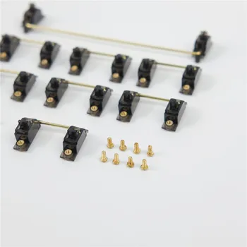 Caurspīdīga Gold Plated Skrūvi Stabilizators PCB Stabilizators GH60 XD60 Pielāgota Diy Mehāniskā Tastatūra Stabilizators 2u gadījumā atbalsta leņķis 6.25 U