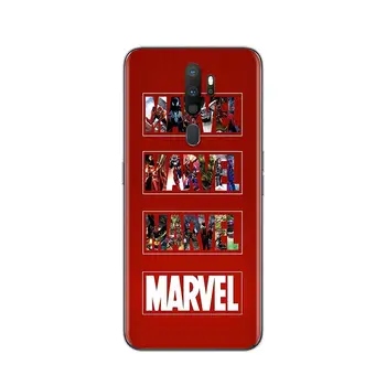 Caurspīdīgs apvalks Marvel Logo Avengers Par OPPO AX7 A1K A93 A92 A72 A73 A53S A52 A31 A32 A9 A11 A7 A52020 Telefonu Gadījumā