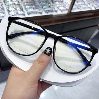 Caurspīdīgs Computerx Brilles Rāmis Sievietēm, Vīriešiem Anti Zilā Gaisma Apaļas Brilles Pretbloķēšanas Brilles, Optisko Briļļu Briļļu