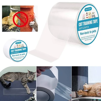 Caurspīdīgs Kaķis Anti-Scratch Papīra Lentes Rullis Mēbeles Aizsargiem, Dīvāns Aizsargs Pet Cat Skrambu Novēršanas Skaidrs, Ielīmi, Dīvāns