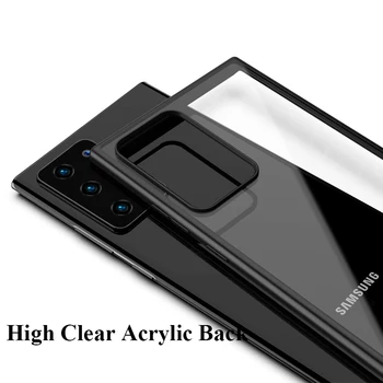 Caurspīdīgs PC + TPU Triecienizturīgs Bruņas Case For Samsung Galaxy Note 20 S20 S21 Ultra S10, Ņemiet vērā, 10 Plus S10e Atpakaļ Aizsargātu Vāciņu