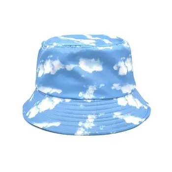 Cepure Zilā Mākoņa Drukāšanas Vēdināt Unisex Drukāt Kokvilnas Packable Spaiņa Cepuri Sporta Drukāt Kausa Unisex Cepure Bob Caps Hip Hop