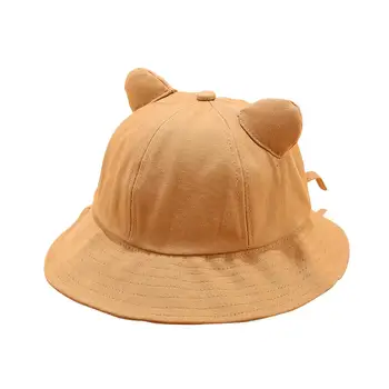 Cepures Gudrs Kaķis Ausis Tīrtoņa Krāsu Sieviešu Zvejnieka Cepure Locīšanas Āra Kausa Klp