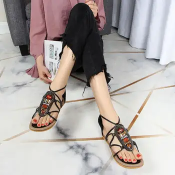 CEYANEAOwomen ir vasaras sandales bohēmas stils valstu fāzēm atvērtu purngalu kāzu kurpes puse Sexy shoesE088