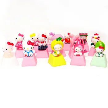 Cherry Mx Piederumi Gudrs Personības DIY Keycap Karikatūra Mehāniskā Tastatūra Caps R4 Viena Pink Kitty Cat Stereo PBT KeyCaps