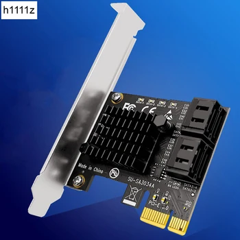 Chia Ieguves PCIe 4 SATA Porti, 6G SATA III 3.0 Kontrolieris Karti, kas Nav Raid PCI Express 3.0 x1 Gen3 Paplašināšanas Karti SATA PCI-E Adapteri