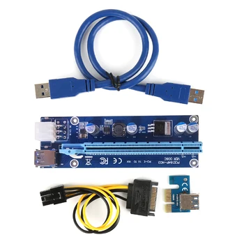 CHIPAL VER006S PCI-E Stāvvadu Karti 30 CM 60 CM 100CM USB 3.0 Kabeli, PCI Express 1X, Lai 16X Extender PCIe Adapteri GPU Miner Ieguves