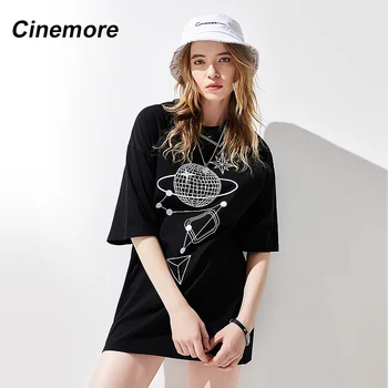 Cinemore sieviešu t-krekls ir 2021. Vasaras Īsām Piedurknēm Pamata Tee Kreklu Lielajam Ikdienas O Kakla topi, Sieviešu T Krekls Plus Lieluma T96128