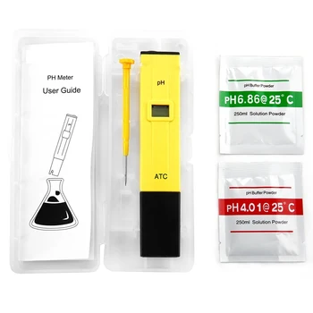 Ciparu LCD pH Testa Pildspalvu Portatīvo Auto Temp Kompensāciju pH Mērītājs ar Augstu Precizitāti Akvārija Ūdens Kvalitātes Testeris