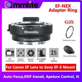 Commlite Auto-Fokusa Mount Adapter EF-NEX Canon EF Sony NEX Mount