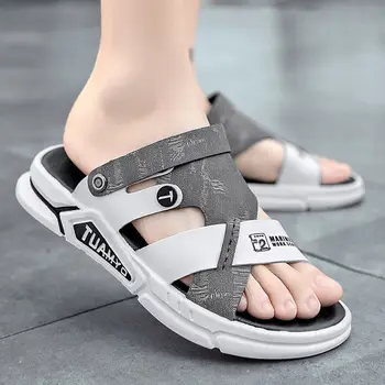 Coslony Vīriešu Sandales ar ādas āra 2021. gada Vasarā Jaunā Pludmales Sandales luksusa dizaineru soft Gadījuma Braukšanas Modes Outwear Čības