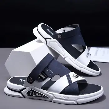 Coslony Vīriešu Sandales ar ādas āra 2021. gada Vasarā Jaunā Pludmales Sandales luksusa dizaineru soft Gadījuma Braukšanas Modes Outwear Čības