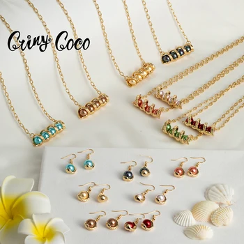 Cring Coco Havaju Rotaslietas Uzstādīt Jaunu Dizainu Polinēzijas Multicolor Zelta, Rozā Pērle Chian, Kaklarota, Auskari Komplekti Sievietēm, Meitenēm