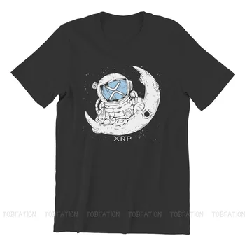 Cryptocurrency Kriptogrāfijas Miner XRP Astronauts Tshirt Classic Punk Vīriešu Tshirts Topi Liela Izmēra Kokvilnas O-veida Kakla T Krekls
