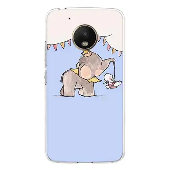Cute Elephant Trusis Zaķis Telefonu Gadījumā, Par Motorola Moto G9 G8 G7 G6 G5S E5 E6 Plus Spēka spēles + ES Vienu Darbības Makro Redzējumu Vāciņu