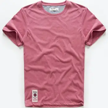 CW karstā pārdošana Jaunu īsām piedurknēm vīriešiem cietā t-krekls o-veida kakla mīksto cietā kokvilnas, elastīgs, elpojošs vīriešu pusi piedurknēm t-krekls 4 Krāsu