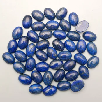 Dabīgā Akmens 12-50gab Lapis lazuli cabochon 30x40 20x30 25x18 13x18 10x14 mm, Pērlīšu rotaslietas pieņemšanas nav caurumu Gredzenu piederumi