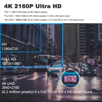 Dash Cam Auto Video Reģistrators 4K WIFI 3 in 1 DVR, GPS Ceļa 30FPS Ultra HD Super Nakts Redzamības Kamera 2160P 24H Autostāvvieta Dash Kamera