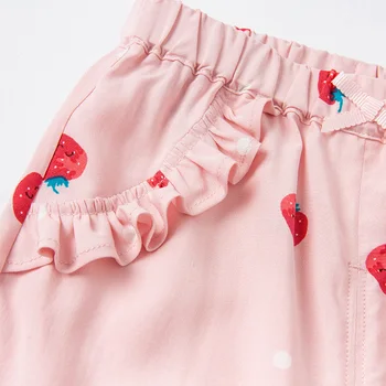 DBJ17752 dave bella vasaras bērnu meiteņu modes loku drukāt bikses bērniem, pilna garuma bikses bērniem zīdaiņu toddler bikses