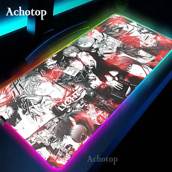 Death Note, LED Gaismas, peles paliktnis RGB Tastatūras Anime Galda-mat Krāsains Virsmas Peles Paliktņa Ūdensizturīgs Pasaulē Dators Gamer CS Dota
