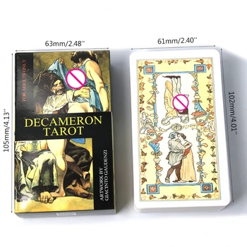 Decameron Tarots 78-Karti Klāja Pilnas angļu Oracle Kartes, Draugiem Partijas Valdes Spēle D2TC