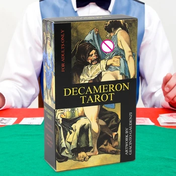 Decameron Tarots 78-Karti Klāja Pilnas angļu Oracle Kartes, Draugiem Partijas Valdes Spēle D2TC