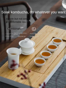 Dehua balta porcelāna tējas set home (sākuma vienkārši mūsdienu aitu tauki jade segtu tasi tējas tase Kung Fu Japāņu stila mazo komplektu tējas komplekti