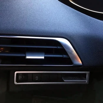 Derīgs Peugeot 3008 5008 2017-2020 Auto Piederumi Interjera Liešanas Lukturu Lampas Slēdža Pogu Aizsargs Vāka Apdare 1gb