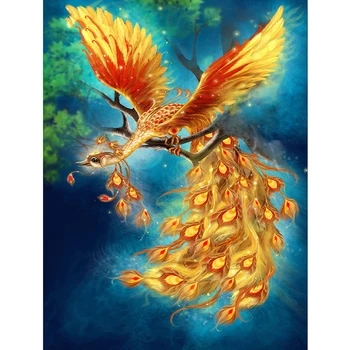 Dimanta Izšuvumi Mozaīkas DIY Dimanta Krāsošana Phoenix Urbt Rhinestones Cross Stitch Komplekti, Amatniecība, Rokdarbi Putni