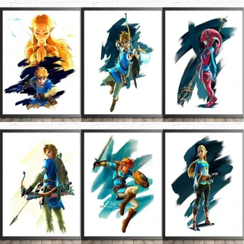 Dimanta Krāsošana Diy Raksturs Spēli Zelda 5D Krāsošana Pilnu Kārtu, Izšūšanas darbi ar Dimanta Mozaīkas Mākslas Amatniecības Pārrobežu Valdziņu Komplekts Mājas Dekoru