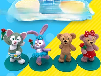 Disney 4gab Karikatūra Mini Zaķis Duffy Attēls Unisex Filmu un TV Modeli, Rotaļlietas, Hobiji Darbības Rādītāji Par Bērnu Dāvanu
