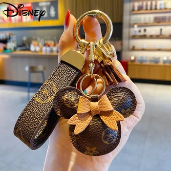 Disney Cartoon Mickey Mouse Ādas Keychain Atslēgu piekariņi Rotājumi Vīriešiem un Sievietēm Lelles Pakavs Sprādzes Siksniņa Soma Accessoriess