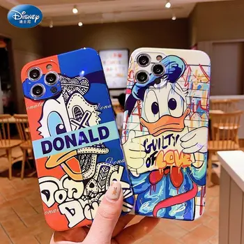 Disney Donald Duck IMD tālrunis Lietā par Iphone 11 Pro Max 12 Mini Aizmugurējo Vāciņu Blu-ray Silikona TPU Coque zz0424-9