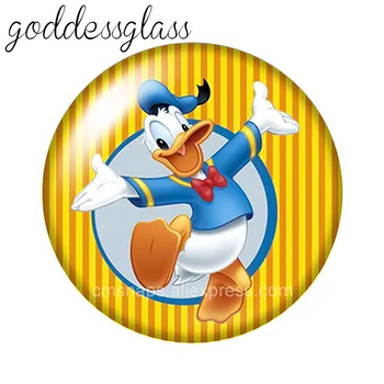 Disney Gudrs Donald Fauntleroy Daisy Duck 10pcs Kārtā foto stikla 18mm snap pogas 18mm snap rokassprādzes, rotaslietas, vairumtirdzniecība