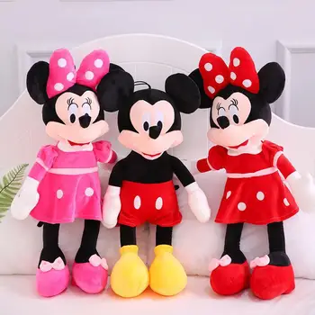 Disney Mickey Mouse Minnie Dzīvnieku Pildījumu Plīša Rotaļlietas, Multfilmas Princese Kokvilnas Lelle Dzimšanas Dienas Dāvana Bērniem Meitene Mazulis Jaunā Gada Dāvanu