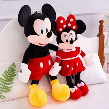 Disney Mickey Mouse Minnie Dzīvnieku Pildījumu Plīša Rotaļlietas, Multfilmas Princese Kokvilnas Lelle Dzimšanas Dienas Dāvana Bērniem Meitene Mazulis Jaunā Gada Dāvanu