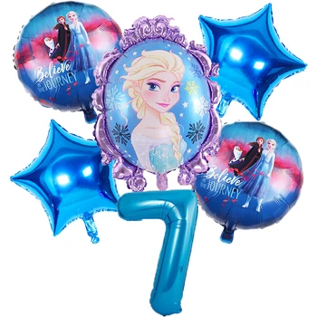 Disney Princess Saldēti 2 folija baloni, 6pcs/set Dzimšanas dienas svinības Rotājumus Bērniem Ballon Skaits Bērnu, Rotaļlietas, bērnu dušas meitene