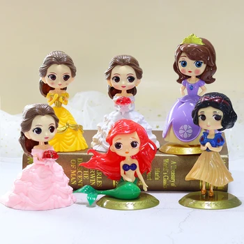 Disney Princess Saldēti Cupcake Kūka Toppers Kūka Rotājumi Kūka Karoga Meitenes Dzimšanas Dienas Ballīti Kūka Apdare Anniversaire Piederumi