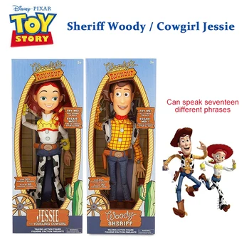 Disney Rotaļlietu Stāsts 4 Runā Šerifa Koksnes / Cowgirl Jessie Pixar Buzz Lightyear Rīcības Attēls Kolekcionējamus Lelle, Runājoša Rotaļlieta Modelis