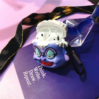 Disney Silikona Karikatūra Mazā Nāriņa Princese Ursula Airpods Gadījumā Smieklīgi Jaunums Austiņas Triecienizturīgs Vāks