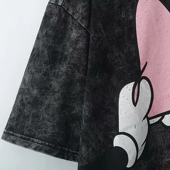 Disney T-Krekls Harajuku Salds Minnie Mouse Loku Karikatūra Izdrukāt Īsām Piedurknēm Modes Sievietēm, O-Veida Kakla Gadījuma T-Veida Topi, Sieviešu Femmes