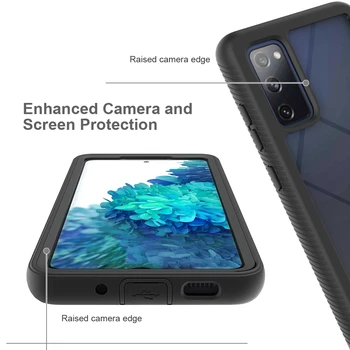 Divlīmeņu Triecienizturīgs lieljaudas Case for Samsung Galaxy S20 S21 FE S10 Plus Piezīme 20 Ultra 5G Pilna Aizsardzības Buferi Skaidrs Vāciņu