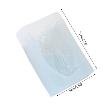 DIY Amatniecības Eņģelis Modelis Crystal Epoksīda Sveķu Pelējuma 3D Stereo Ziepes Silikona Veidne B36D
