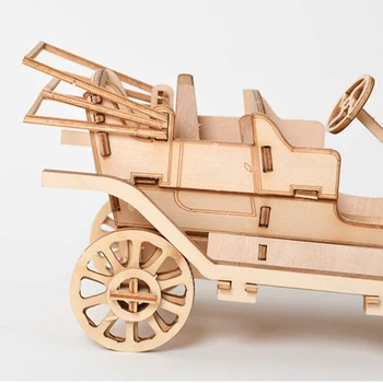 DIY Auto Rotaļlietas, 3D Koka Rotaļlieta Puzzle Montāža Modeli Koka Amatniecības Komplekti, Galda Rotājumi Bērniem Bērniem